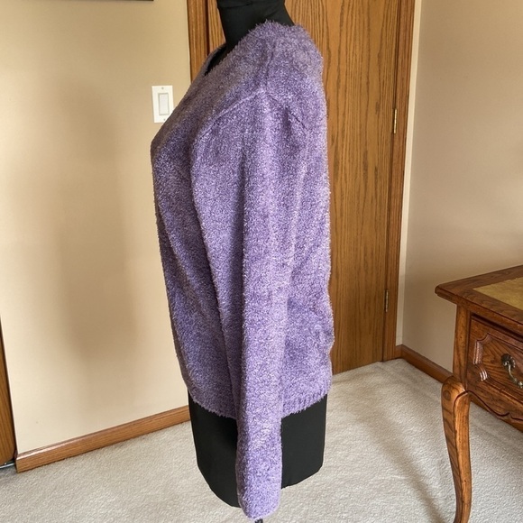 Croft and Barrow V Neck Sweater Purple Small - Picture 2 of 7